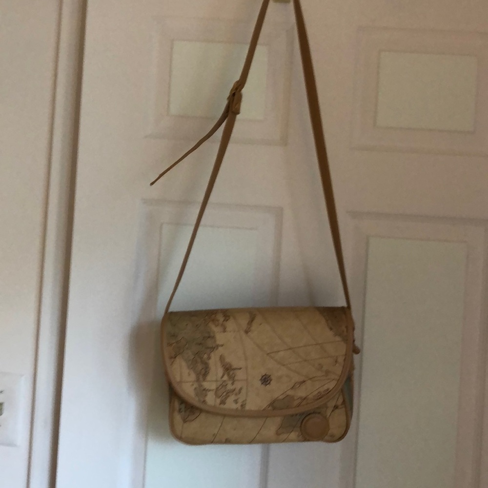 Faux leather shoulder bag